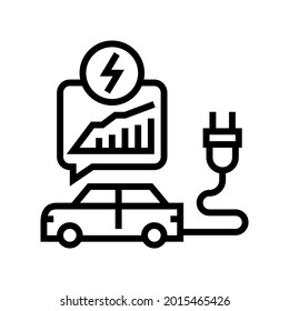 energy saving transport line icon vector. energy saving transport sign. isolated contour symbol black illustration