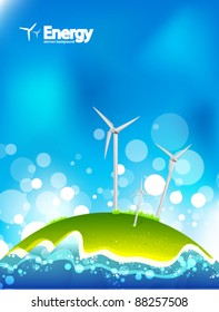 Energy saving. Vector concept background
