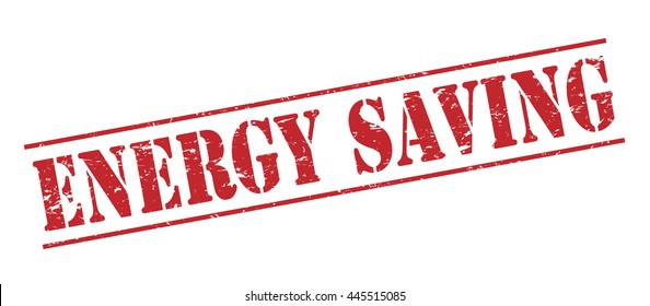 energy saving vector stamp on white background