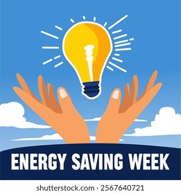 energy saving week with yellow energy