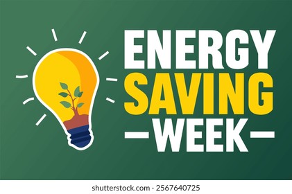 energy saving week with yellow energy