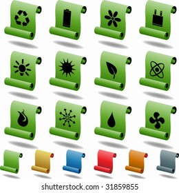 Scroll-Symbol-Set für Energie