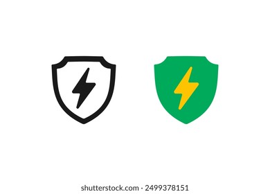 Energy security settings icon vector isolated. Energy security settings icon for mobile apps, websites, business design element, print design and more.