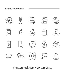 Energy set icon, isolated Energy set sign icon, vector illustration