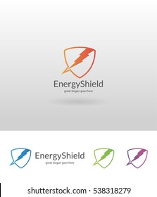 Energy shield. 4 logo version