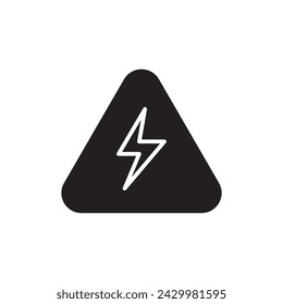 Symbol für Energiezeichen. Blitzflache Schilder. Energiesymbolvektorpiktogramm. Donner-Zeichen. UX-UI-Symbol