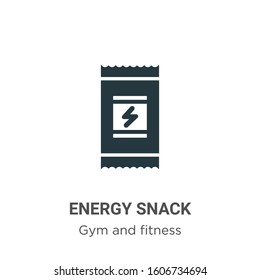 Energy snack glyph icon vector on white background. Flat vector energy snack icon symbol sign from modern gym and fitness collection for mobile concept and web apps design.