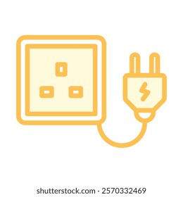 Energy Socket duotone line icon, editable vector icon, pixel perfect, illustrator ai file 