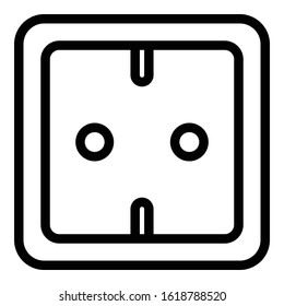 Energy socket icon. Outline energy socket vector icon for web design isolated on white background