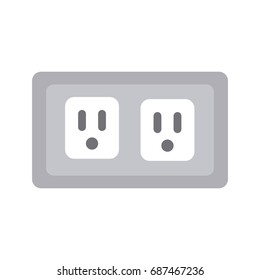 energy socket isolated icon