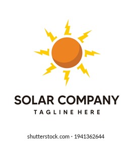 diseño de vectores de logotipo solar