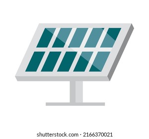 energy solar panel icon flat