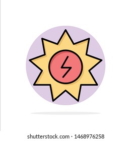 Energy, Solar, Energy, Power Abstract Circle Background Flat color Icon. Vector Icon Template background
