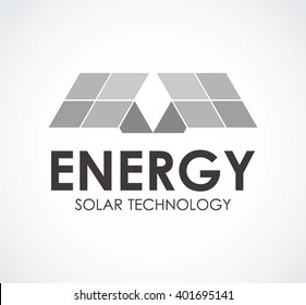 Energy solar of square abstract vector and logo design or template metal business icon of company identity symbol concept