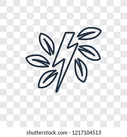 energy source concept vector linear icon isolated on transparent background, energy source concept transparency concept in outline style