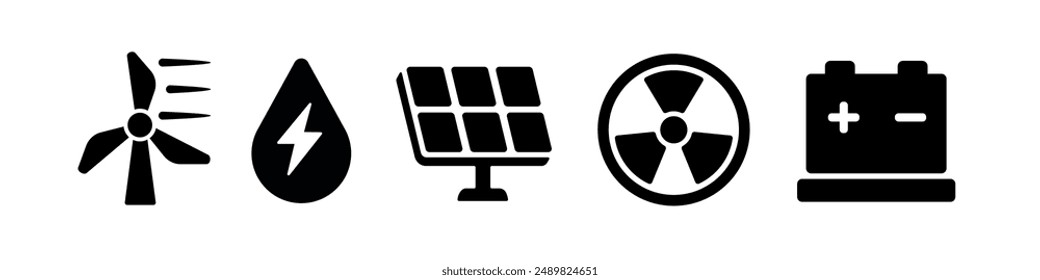 Energy source icon. Power icon.