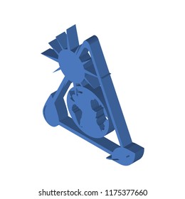 energy source isometric left top view 3D icon