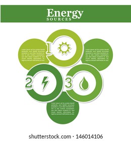 energy source over white background vector illustration