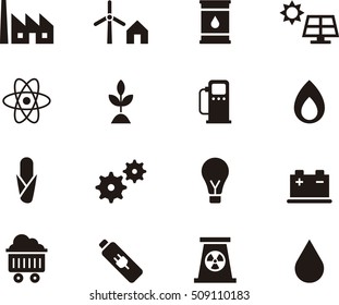 ENERGY SOURCES black icons