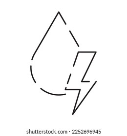 Energy sources, types and renewable energy or alternative line icon. Energy Related Types Of Vector. Contains Icons like Hydro Power Plant, Solar Cell, Fossil Fuel 