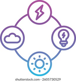 Energy Sources vector icon. Can be used for printing, mobile and web applications.