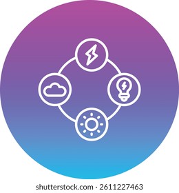 Energy Sources vector icon. Can be used for printing, mobile and web applications.