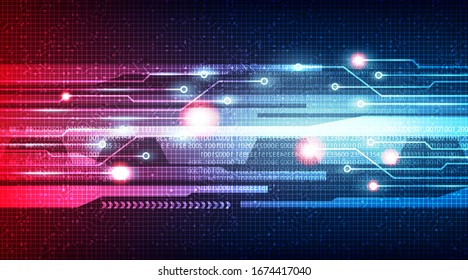 Energy Speed Light on Circuit Microchip Technology Background,Hi-tech Digital and Internet Concept design,Free Space For text in put,Vector illustration.