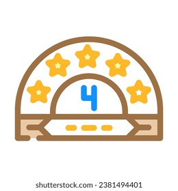 energy star rating green living color icon vector. energy star rating green living sign. isolated symbol illustration