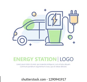 Energy Station Flat Icon