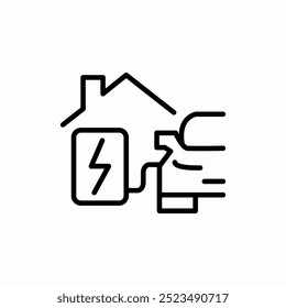 energy station home icon sign vector