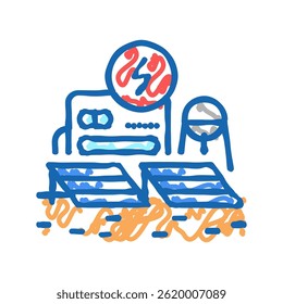 energy station space doodle icon sketch vector. energy station space sign. isolated symbol illustration
