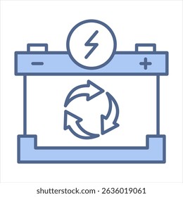 Ilustración vectorial de icono azul de almacenamiento de energía