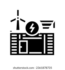 energy storage environmental glyph icon vector. energy storage environmental sign. isolated symbol illustration