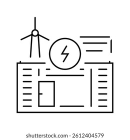 energy storage environmental line icon vector. energy storage environmental sign. isolated contour symbol black illustration