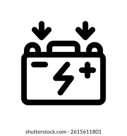 energy storage line icon. Clean and minimalist vector icon for websites, mobile apps, presentations, and logos. Fully scalable and customizable for any project.