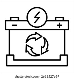 Energy Storage Line Icon Vector Illustration