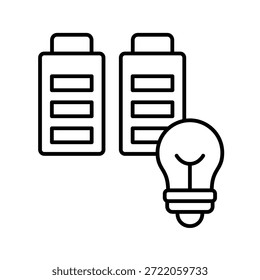 Ilustração do vetor do ícone do armazenamento de energia