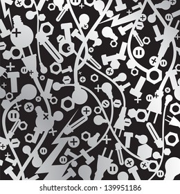 Energy structure, vector background, energy collage