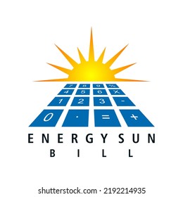 Energy sun logo design icon vector