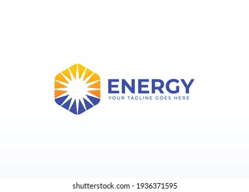 Energy sun, Sun logo, Sun solar, Solar panels logo Vector