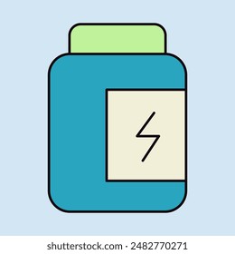 Energy supplement vector icon. Graph symbol for fitness and weight loss web site and apps design, logo, app, UI