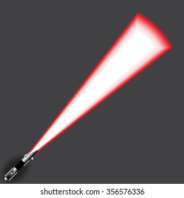 Energy Sword reflection, Futuristic Energy Weapon , Futuristic Science Fiction Energy Weapon. Isolated Vector Illustration.