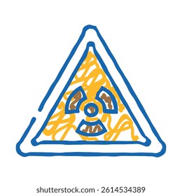 energy symbol nuclear doodle icon sketch vector. energy symbol nuclear sign. isolated symbol illustration