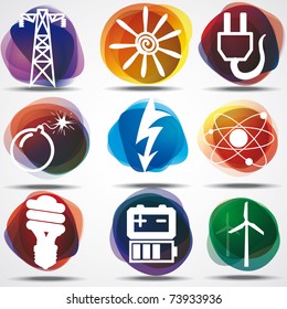 Energy Symbols Set.