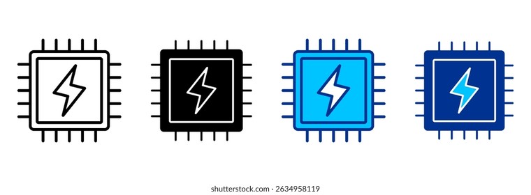 Energy System Icon Set Multiple Style Vector Illustration
