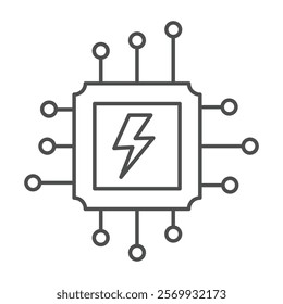 Energy System thinline icon, editable vector icon, pixel perfect, illustrator ai file
 