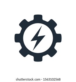 Energy system. Vector icon on a white background. Design element.