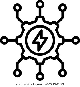 Energy Systems Icon Outline Vector Illustration