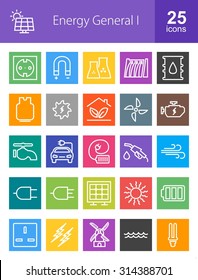 Energy and Technology icon set. Suitable for use on web apps,  mobile apps and print media.