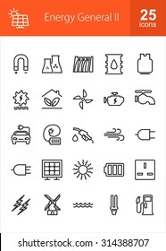 Energy And Technology Icon Set. Suitable For Use On Web Apps,  Mobile Apps And Print Media.